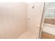 Large tiled shower with glass enclosure at 12908 Cattail Shore Ln, Riverview, FL 33579