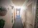 Hallway with painted wall decor and carpeted floor at 38906 North Ave, Zephyrhills, FL 33542