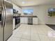 Modern kitchen with stainless steel appliances and white cabinetry at 3944 Nekoosa St, North Port, FL 34287