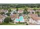 Aerial view of community with pool at 10412 Villa View Cir, Tampa, FL 33647