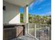 Private balcony with wicker furniture and a view at 210 3Rd W St # 8205, Bradenton, FL 34205