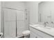 Bathroom with a walk-in shower and a vanity at 8796 Little Bluestem Dr, Land O Lakes, FL 34637