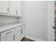 White kitchen pantry with ample shelving at 8796 Little Bluestem Dr, Land O Lakes, FL 34637