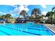 Community lap pool with a water slide and a relaxing atmosphere at 1003 Signet Dr, Apollo Beach, FL 33572