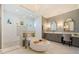 Elegant bathroom featuring a freestanding tub and a large walk-in shower at 988 47Th N Ave, St Petersburg, FL 33703