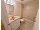 Bathroom with single vanity, shower/tub combo, and tile flooring at 4034 Dream Oak Pl # 104, Tampa, FL 33613