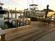 Evening view of a lovely boat dock with lights at 514 Boca Ciega Point N Blvd, St Petersburg, FL 33708