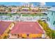 Aerial view of the property and its waterfront location at 2600 N Paula Dr # 19A, Dunedin, FL 34698