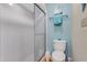 Small bathroom with shower and toilet at 11511 113Th St # 13F, Seminole, FL 33778