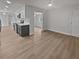 Modern kitchen with gray cabinets and white countertops at 2801 65Th N Way, St Petersburg, FL 33710