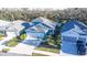 House and neighborhood aerial view, showcasing curb appeal at 3514 Shimmering Oaks Dr, Parrish, FL 34219