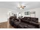 Open living room and kitchen with a farmhouse-style dining table at 1621 S Jefferson Ave, Clearwater, FL 33756