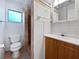 Clean bathroom with a shower/tub combo and updated vanity at 5339 Brookmeade Dr, Sarasota, FL 34232