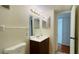 Clean bathroom with vanity, mirror, and toilet at 5504 Pokeweed Ct # 154, Tampa, FL 33617