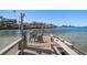 Steps leading to a relaxing wooden dock at 103 Shore Dr, Dunedin, FL 34698