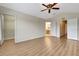 Spacious bedroom with walk-in closet and wood-look floors at 1006 Vista Cay Ct, Brandon, FL 33511