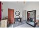 Small bedroom with a desk and large mirror at 3000 21St S Ave, St Petersburg, FL 33712