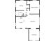 Floor plan showing a 2 bedroom, 1 bath home with living room, dining area and kitchen at 5466 9Th N Ave, St Petersburg, FL 33710