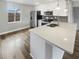 Modern kitchen featuring stainless steel appliances and white cabinetry at 5466 9Th N Ave, St Petersburg, FL 33710