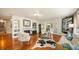 Spacious living room with hardwood floors and fireplace at 105 17Th Ne Ave, St Petersburg, FL 33704