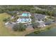 Aerial view of community amenities, including pool and clubhouse at 6720 The Masters Ave, Lakewood Ranch, FL 34202