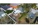 Aerial view showcasing home, backyard, and neighboring houses at 510 S Disston Ave, Tarpon Springs, FL 34689