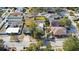 Aerial view of a residential neighborhood with houses and yards at 510 S Disston Ave, Tarpon Springs, FL 34689