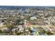 Aerial view highlighting the home's waterfront location and neighborhood at 4401 Shore Acres Ne Blvd, St Petersburg, FL 33703