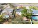 Aerial view showing home's location and backyard at 4401 Shore Acres Ne Blvd, St Petersburg, FL 33703
