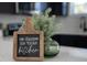 Kitchen counter with a charming sign at 4401 Shore Acres Ne Blvd, St Petersburg, FL 33703