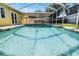 Inviting in-ground pool with screened enclosure at 13910 Fullerton Dr, Tampa, FL 33625