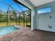 Screened-in pool and patio with a view at 143 Long Meadow Ln, Rotonda West, FL 33947