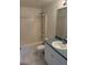 Bathroom with vanity, toilet, and tub shower at 4666 Laramie Cir, North Port, FL 34286