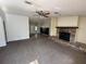 Living room with fireplace and carpet at 7027 Hawkins Rd, Sarasota, FL 34241