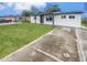 Modern house with a spacious yard and driveway at 9640 Mark Twain Ln, Port Richey, FL 34668