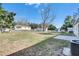 Large backyard with grassy area and neighboring homes at 27111 Wakefield Dr, Brooksville, FL 34602