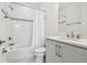 Clean bathroom with shower/tub combo and vanity at 3135 Great Banyan Way, Wesley Chapel, FL 33543