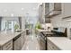 Modern kitchen with gray cabinets, stainless steel appliances, and granite countertops at 3135 Great Banyan Way, Wesley Chapel, FL 33543