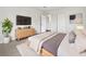 Spacious main bedroom with ample closet space and plush bedding at 3030 46Th W Ave, Bradenton, FL 34207