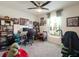 Home office with a desk, chair, and built-in shelving at 1324 Ocean Spray Dr, Ruskin, FL 33570