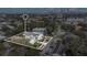 Aerial view highlighting a three-unit townhouse property's location at 2607 W Cleveland St # B, Tampa, FL 33609