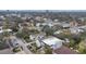 Aerial view of modern townhouses with city skyline in background at 2607 W Cleveland St # B, Tampa, FL 33609