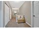 Upper hallway with carpet, storage, and seating at 2607 W Cleveland St # B, Tampa, FL 33609