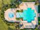 Overhead view of community pool and surrounding areas at 30350 Grymes Dr, Wesley Chapel, FL 33545