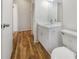 Clean bathroom with white vanity and toilet at 5220 Lords Ave, Sarasota, FL 34231