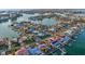 Property location shown with water access in a residential neighborhood at 8017 13Th S Ave, St Petersburg, FL 33707