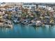 Waterfront home's aerial view showing location and neighborhood at 8017 13Th S Ave, St Petersburg, FL 33707