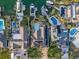 Bird's eye view of property and surrounding waterfront community at 8017 13Th S Ave, St Petersburg, FL 33707