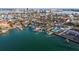 Aerial perspective showcasing waterfront property and neighborhood at 8017 13Th S Ave, St Petersburg, FL 33707