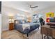 Bedroom with a workspace and backyard access at 8017 13Th S Ave, St Petersburg, FL 33707